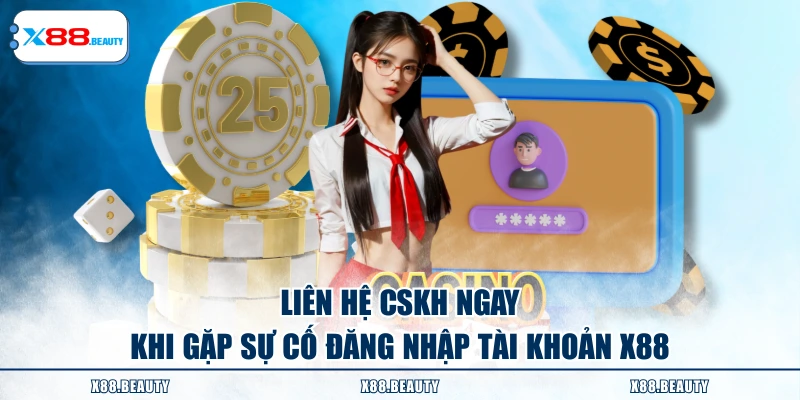 Liên hệ CSKH ngay khi gặp sự cố đăng nhập tài khoản X88